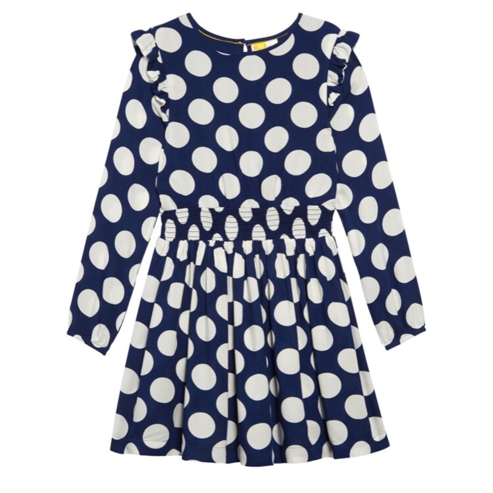 Mini Boden Spotty Long Sleeve Dress